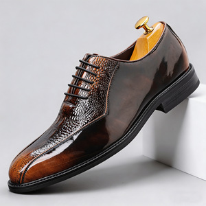Zapatos para hombre - Nuevo estilo 2026, zapatos de cuero genuino con diseño moderno, estilo británico, versátiles para todas las ocasiones - Product Image 3