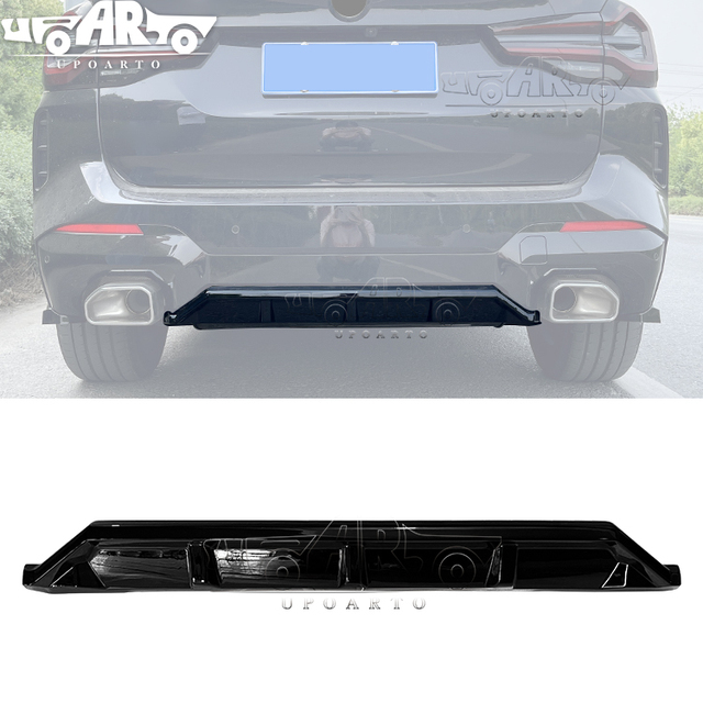 Haosheng G01 Rear Bumper Diffuser ABS Plastic Rear Bumper Lip Carbon Fiber Looks Rear Lip for BMW X3 G01 2021 2022 2023 2024