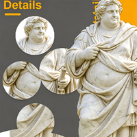Statue de Homme en Marbre Blanc MILY, Sculptée à la Main, Style Grec, Personnalisable pour Jardin de Villa Extérieur
