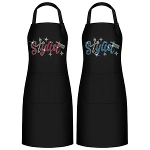 Tablier <span class=keywords><strong>de</strong></span> <span class=keywords><strong>Salon</strong></span> Professionnel Imperméable avec Strass – Motif Européen Tendance, Anti-Taches, Coupe Confortable, Option Logo Personnalisé - Product Image 1