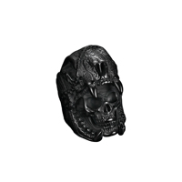 Tide Herren Unisex Vintage Roségold plattierter Edelstahl GothicLolita Ring 316L Serie Northern Ghost Skull