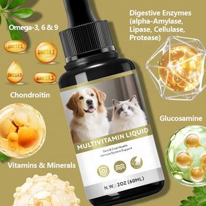 Gocce Multivitaminiche per Gatti e Cani, Integratori per il Supporto Articolare, Marca OEM, Multivitaminico Liquido Tutto in Uno per Animali Domestici - Product Image 3
