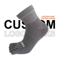 Chaussettes unisexes respirantes à cinq doigts avec logo personnalisé pour la course à pied, le cyclisme, la randonnée, avec bord élastique, séchage rapide, OEM