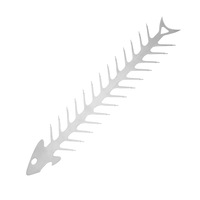 Brochettes de barbecue créatives en acier inoxydable pour l'extérieur, support à nourriture pour fruits de mer en forme d'arête de poisson, outil pour enfiler la viande, brochettes à rôtir, modèle de fourchette