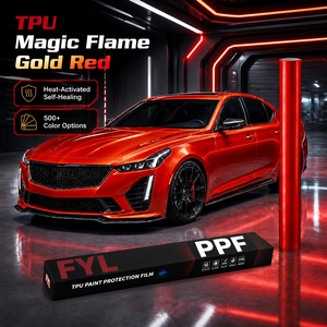 Film de protection de peinture (PPF) XP3M Magic Flame Gold Red OEM en TPU brillant, 7,5 mil, auto-réparant, anti-rayures, anti-jaunissement, rouleau de 1,52x15m - Product Image 1
