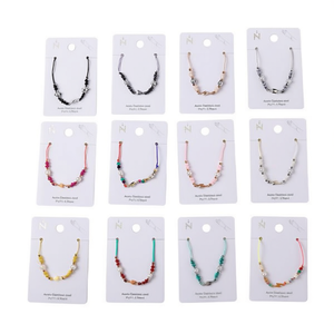 Stainless Steel <b>Beaded</b> <b>Bracelet</b> Set 12pcs Multicolor Handmade Jewelry For Women Girls Fashion Accessory - Product Image 3