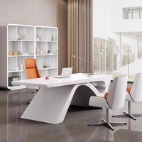 Bureau de travail moderne blanc ergonomique JINS, facile à assembler, avec rangement, pour salon de beauté, usage médical