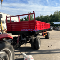 Remorque agricole hydraulique basculante pour tracteur agricole, 8 roues, 10 tonnes, en promotion
