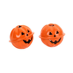 Accesorios Halloween fantasma <span class=keywords><strong>cara</strong></span> <span class=keywords><strong>pintura</strong></span> <span class=keywords><strong>perro</strong></span> gato Collar naranja calabaza cascabeles colgante - Product Image 2