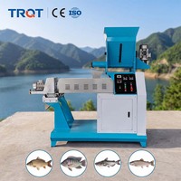 Machine extrudeuse automatique de nourriture pour poissons TRQT, qualité garantie, 300 kg/h, moulin à granulés en acier au carbone, tension 380 V