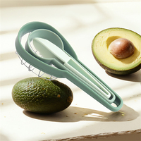 3-in-1 Avocado Snijder, Ontpitter en Gereedschapset, Multifunctionele Avocado Snijder met Draadsnijder, Veilige Avocado Voorbereidingshulp