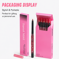 Crayon à lèvres longue tenue imperméable aux minéraux naturels avec effet lèvres pulpeuses, rouge à lèvres mat pour maquillage quotidien, logo personnalisé
