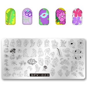 <span class=keywords><strong>Kit</strong></span> de plaques d'estampage pour nail art, 1 pièce, série de fleurs, dessins animés personnalisés, organisateur de timbres, art de manucure et de pédicure - Product Image 3