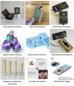 Boîtes <span class=keywords><strong>à</strong></span> cigarettes personnalisées certifiées GMP, en carton rigide, résistantes aux enfants, pour cônes en papier bio - Product Image 5
