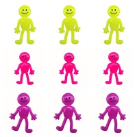 JOSSION 100 pièces Poupée souriante extensible et moelleuse en TPR, à remontée lente, jouet sensoriel anti-stress Kawaii, balle de décompression à tirer pour jeunes
