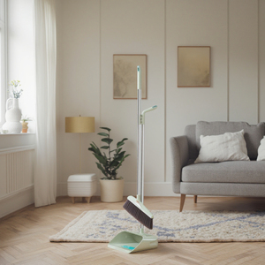 Ensemble de nettoyage intérieur/extérieur en acier inoxydable de bonne qualité, <span class=keywords><strong>balai</strong></span> <span class=keywords><strong>et</strong></span> pelle en plastique bon marché, articles ménagers - Product Image 3