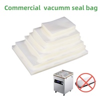 Sachet de conservation alimentaire en plastique PA/PE à barrière moyenne, scellé sur 3 côtés, durable, haute transparence, pour aliments, sac sous vide clair