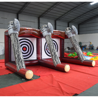 Jeu de lancer de haches double et cible de fléchettes gonflable pour usage commercial et compétitif en extérieur, pour enfants et adultes, à prix abordable