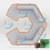 Tapis d'eau de loisirs Aqua dock de flotteur gonflable île flottante gonflable DWF