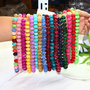NA1042 Collana Choker Boho Grande e Vistosa con Perline Acriliche Multicolore Arcobaleno per Donne - Product Image 6