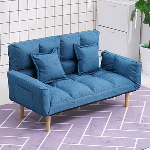 Canapé-<span class=keywords><strong>lit</strong></span> de luxe moderne en bois avec mécanisme, pliable, forme octogonale, 2 places, housse amovible et lavable pour salon - Vente en gros - Product Image 3