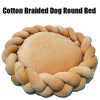 Nouveau design fait à la main de luxe canapé chenil amovible confortable éponge ronde chien lit chats nid