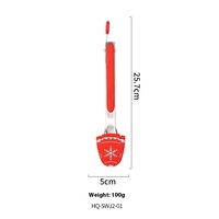 Flocon de neige de Noël créatif ustensile en Silicone pince alimentaire antidérapante avec boucle de verrouillage pince à pain pour une fixation sécurisée