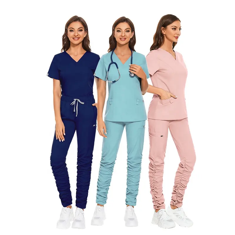 Wholesale Doctors And Nurses Male Scrub Nursing Sets Women Man Jogger Scrubs Uniforms Sets Custom TRS Medical Uniforms Men