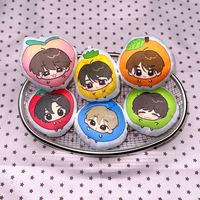 Porte-clés personnalisés en peluche douce, mini-jouets, 6cm, 8cm, 10cm, coussin en coton, figurine de star Kpop, porte-clés en peluche
