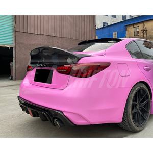 Livraison rapide FedEx |   Aileron arrière simple en fibre de carbone Q50 HighKick, finition brillante 3K Weave UV pour INFINITI Q50 Q50S - Product Image 5