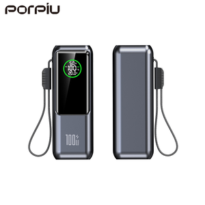 Batería Externa Portátil PORPIU de Alta Capacidad PD100W 20000mAh Ultra Delgada con Pantalla LED, Salida Micro USB Tipo-C, <span class=keywords><strong>Carga</strong></span> Súper Rápida - Product Image 1