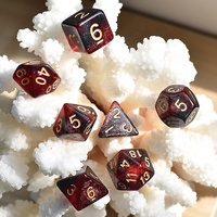 Ensemble de dés de jeu de rôle RPG en acrylique polyédrique de taille standard avec logo personnalisé, paillettes, pour Dungeons and Dragons