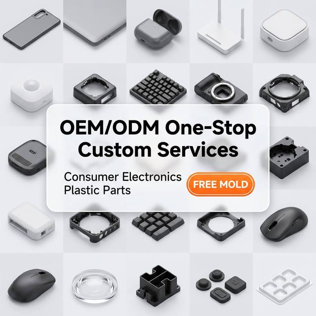 Consumer Electronics Plastic Parts OEM ODM Custom ABS/PC Housing Enclosure Injection Molding Supplier with 3-Year Warranty
