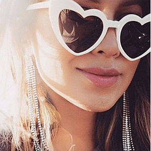 Gafas de Sol de Diseño para Mujer, Marca 2025, con Logotipo Personalizado, Montura Metálica Estilo Ojo de Gato, Retro, Forma de Corazón, Protección UV400 - Product Image 1