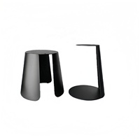 Base de table d'appoint minimaliste en métal noir, pieds de table faciles à installer, base de table basse pour balcon et salon