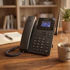 Téléphone <span class=keywords><strong>fixe</strong></span> <span class=keywords><strong>VoIP</strong></span> 4G OEM ECG-IP503J prenant en charge 3 comptes SIP, carte SIM, WiFi, voix HD, protocole SIP2.0 - Product Image 1