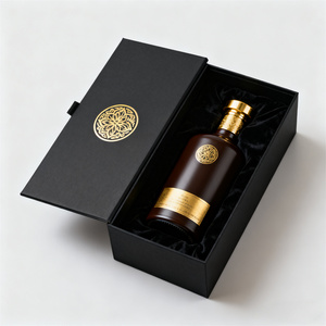 Boîte-cadeau de luxe en <span class=keywords><strong>carton</strong></span> personnalisée avec logo pour bouteilles en <span class=keywords><strong>verre</strong></span> de 100 ml/200 ml, fermeture magnétique portable, écologique - Product Image 3