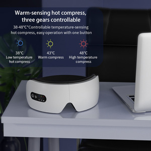 Masque oculaire intelligent à chargement USB, soin chauffant, soulagement de la fatigue, appareil pliable, masseur oculaire vibrant à compression thermique - Product Image 3