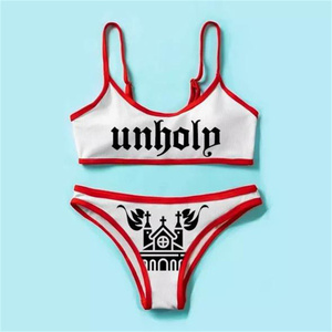 Bikini imprimé horreur 2024, <span class=keywords><strong>maillot</strong></span> <span class=keywords><strong>de</strong></span> <span class=keywords><strong>bain</strong></span> Mirco <span class=keywords><strong>de</strong></span> créateur pour femme, haut à bretelles rembourré, noir, <span class=keywords><strong>trikini</strong></span>, tenue <span class=keywords><strong>de</strong></span> plage, <span class=keywords><strong>maillot</strong></span> <span class=keywords><strong>de</strong></span> <span class=keywords><strong>bain</strong></span> gothique, ensemble <span class=keywords><strong>de</strong></span> bikinis - Product Image 2