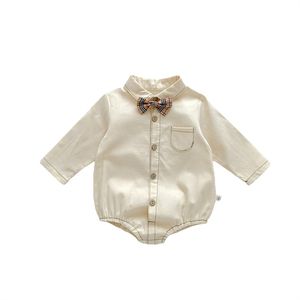 Nouvelle Collection Printemps : Tenue de Cérémonie pour Bébé Garçon, Combinaison Une Pièce avec Cache-Fesses, Nœud <span class=keywords><strong>Papillon</strong></span>, Idéale pour le Premier Anniversaire et les Cérémonies (100 Jours) - Product Image 5