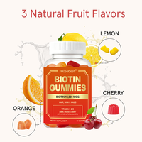Rosebest, fabricant chinois, formule personnalisée, saveur, forme et emballage sur mesure, gommes végétaliennes pour la croissance des cheveux avec 10000 mcg de biotine et vitamines C et E