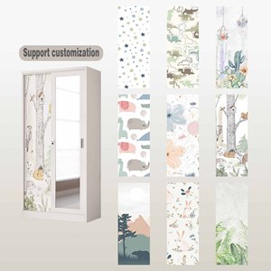 פשוט מודפס מרפסת/חדר שינה דלת דלת חדר שינה, ארון פלדה חיצונית ארון מתכת לאכסניה או לשימוש ביתי - Product Image 6