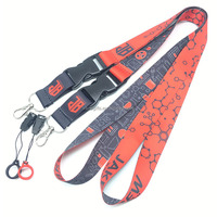 Sangle de sécurité anti-perte réglable pour carte d'identité, porte-stylo personnalisé, cordon avec anneau en silicone, impression numérique, crochet