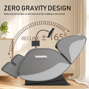 Silla de Masaje Plegable de Cuero PU Gris 4D de Gravedad Cero con Calefacción <span class=keywords><strong>para</strong></span> Cuerpo Completo, Shiatsu, <span class=keywords><strong>para</strong></span> Hogar y Oficina, Venta al por Mayor de Fábrica OEM ODM - Product Image 5