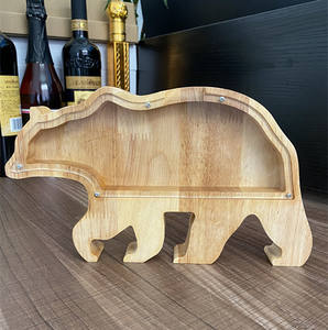 Vendita calda salvadanaio per adulti bambini in legno alfabeto inglese salvadanaio di legno maiale salvadanaio - Product Image 2