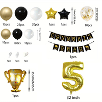 Chaîne de ballons sur le thème de la remise des diplômes pour la décoration de fête