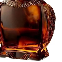 Carafe à whisky en verre borosilicate de haute qualité, créative en forme de hibou, personnalisable, classique pour whisky, vodka, vin – Ensemble