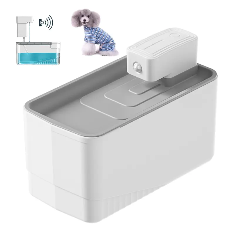 Pet Products Bowls & Feeder Batterie betriebener Springbrunnen Cat Water Dispenser Leicht zu reinigen und zusammen zubauen