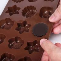 Molde de Chocolate Comercial en Forma de Flor de 15 Cavidades Kitchen Paradise, Silicona de Grado Alimenticio, Apto para Horno, Resistente al Calor, Sostenible