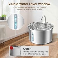 Tempat Minum Otomatis Anjing Kucing OEM 3L Stainless Steel Ramah Lingkungan, Desain Minimalis, Untuk Penggunaan Dalam Ruangan, Sistem Plug-in